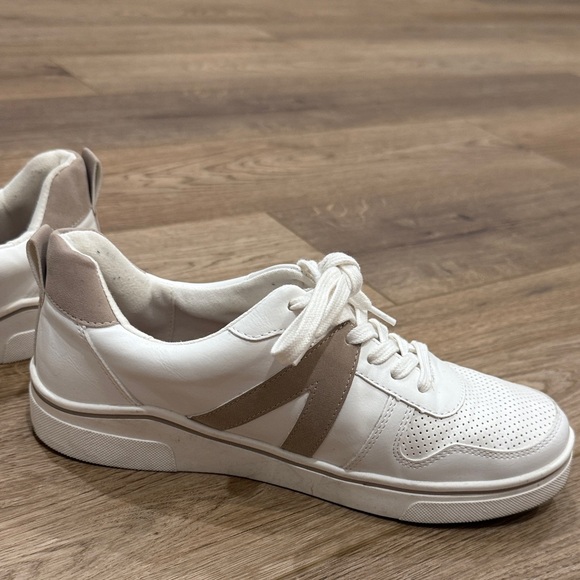 Mia White and Tan Sneakers - Picture 6 of 13